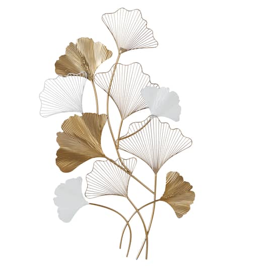 40" Gold Glam Floral Wall Décor